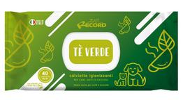 Gyvūnų priežiūros servetėlės Record Te Verde 10870685, 40 vnt.
