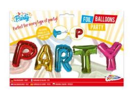 Folinis balionas raidės Grafix Party, įvairių spalvų, 5 vnt.