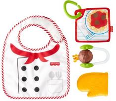 Žaisliniai virtuvės reikmenys, prijuostė su priedais Mattel Fisher Price 55102, įvairių spalvų