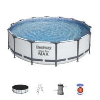 Baseinas, karkasinis Bestway Steel Pro Max Set 56950, pilka sp., 427 x 107 cm
