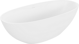 Vonia, laisvai pastatoma Mexen Bari, 165 cm x 75 cm x 55 cm, ovalas, balta sp.