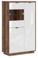 Vitrina Forn, ruda sp./balta sp., 42.5 cm x 94 cm x 157 cm