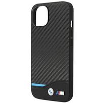 Telefono dėklas BMW Leather Carbon, Apple iPhone 14 Plus, juoda sp.