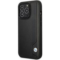 Telefono dėklas BMW Leather Blue Dots, Apple iPhone 14 Pro Max, juoda sp.