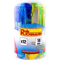 Laužomųjų ašmenų peilis, rinkinys Richmann, 1.8 cm, plastikas/nerūdijantysis plienas, 12 vnt.