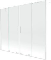 Vonios sienelė Mexen Velar Duo II, 190 cm x 150 cm, skaidri sp./balta sp./grūdintas