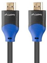Kabelis Lanberg Premium High Speed HDMI HDMI, HDMI, 1.8 m, mėlyna sp./juoda sp.