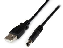 Kabelis StarTech USB2TYPEN1M USB2TYPEN1M USB Type-A (4 pin) USB 2.0, Barrel Power Connector (Size N, OD: 5.5, ID: 2.5), 1 m, juoda sp.