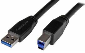 Tinklo kabelis StarTech USB3SAB5M USB3SAB5M USB A, USB-B, 5 m, juoda sp.