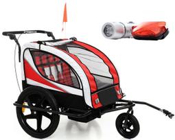 Dviračio priekaba vaikams BabyMaxi, tekstilė/metalas, raudona sp.