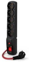 Buitinis ilgintuvas Acar F5 Power, W2291, 3 x 1,5 mm², 5 m, 5 lizdų, su jungikliu