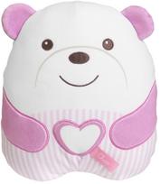 Pliušinis žaislas meška Chicco First Dreams, balta sp./rožinė sp., 25 cm
