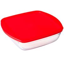 Dėžutė maistui Ocuisine CNS, 1 l, 20 cm x 17 cm, skaidri sp./raudona sp.