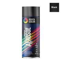 Aerozoliniai dažai Pentacolor Universal, paprastieji, blizgi juoda sp., 0.4 l
