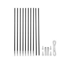 Palapinės rėmo strypeliai Outliner RD-ACC02, juoda sp., 60 cm, 10 vnt.