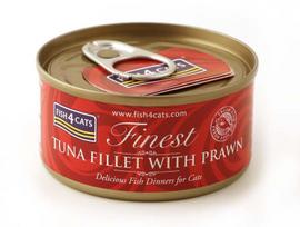 Skanėstas katėms Fish4Cats Finest, tunas/krevetės, 0.07 kg