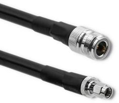 Laidas Qoltec LMR400 Coaxial Cable 57027 N female, RP-SMA male, 3 m, juoda sp.