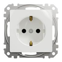 Kištukinis lizdas Schneider Electric Sedna Design SDD111022, su įžeminimu, balta sp.