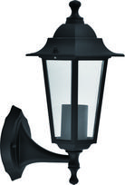 Sieninis lauko šviestuvas Domoletti Arna, 15W, E27, IP44, juoda sp., 20 cm x 32 cm