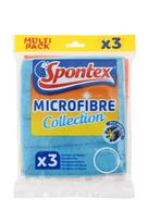 Šluostė, dulkėms Spontex Microfibre Collection, geltona sp./žalia sp./rožinė sp., mikropluoštas, 3 vnt.