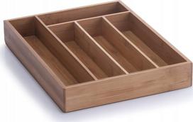 Stalčiaus organizavimo įdėklas Zeller, 26 cm x 34 cm x 5 cm, bambukas, ruda sp.