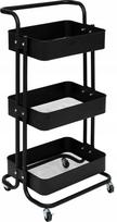 Serviravimo vežimėlis 5five Black Edition 3-Level, 45 cm x 86 cm, 36.5 cm, Juoda sp.