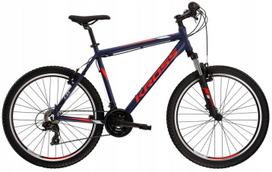 Dviratis kalnų Kross Hexagon 1.0, 26 ", S rėmas, mėlyna sp./raudona sp./pilka sp.