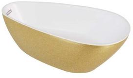 Vonia, laisvai pastatoma Besco Goya A-Line Glam, 160 cm x 73 cm x 65 cm, aukso sp./balta sp.