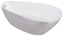 Vonia, laisvai pastatoma Besco Goya A-Line Glam, 160 cm x 73 cm x 65 cm, balta sp./sidabro sp.
