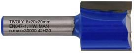 Cilindrinė medžio freza Tivoly XT60642067842, apvalinimo, 50 mm x 20 mm