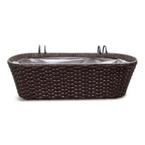 Balkoninis vazonas Domoletti 53000011110, plastikinis, Ø 50 cm, ruda sp.