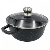 Puodas King Hoff Simple Cooking Marble, Ø20 cm, 2.3 l, juoda sp.