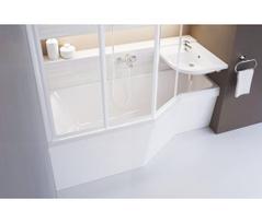 Vonios sienelė Ravak VS3 100 795P0U00Z1, 99.6 cm x 140 cm x 100 cm, balta sp./matinis