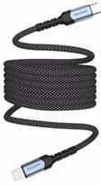 Laidas Swissten, USB Type C/Lightning, 100 cm, juoda sp., 27 W