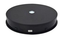 Elektrinis 360° besisukantis stovas su LED apšvietimu Rotating Turn-Table Display Stand, juoda sp.
