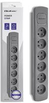 Buitinis ilgintuvas Qoltec Power Strip, 1.5 mm², 1.8 m, 6 lizdų, su jungikliu