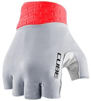 Dviratininko pirštinės universalus Cube Performance Short Finger, raudona sp./pilka sp., M