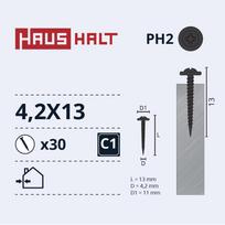 Savisriegis Haushalt DIN 14566, 4.2 mm x 13 mm, 30 vnt.