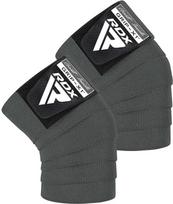 Tvarstis RDX Knee Wraps, Universalus, pilka sp.