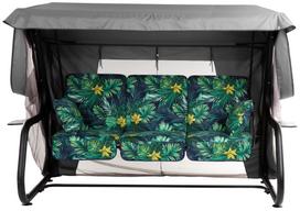 Lauko sūpynės Patio Venezia Black Edition, juoda sp./žalia sp./pilka sp., 221 cm x 143 cm x 173 cm