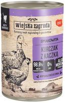 Šlapias kačių maistas Wiejska Zagroda Chicken With Duck, vištiena, 0.4 kg