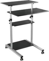 Rašomasis stalas reguliuojamo aukščio Logilink Mobile Sit-Stand Workstation BP0070, 70 cm x 6.87 cm, 82 - 126 cm, sidabro sp./juoda sp.