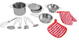 Žaislinių maisto produktų rinkinys, indų rinkinys Kruzzel ZG23444, sidabro sp.
