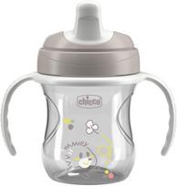 Puodelis su snapeliu Chicco Mix & Match Training, 200 ml, 6+ mėn., plastikas, pilka sp.