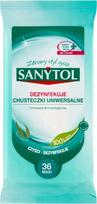 Drėgnos servetėlės Sanytol Eucalyptus Universal, valymui/dezinfekavimui, 36 vnt.