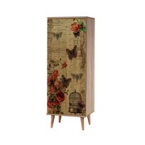 Batų spintelė Kalune Design Filinta 734, ruda sp., 38 cm x 50 cm x 135 cm