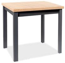 Stalas Scandinavian Adam, ąžuolo sp./juoda sp., 90 cm x 65 cm x 75 cm