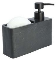 Kriauklės organizatorius - dėklas Homla Teana, 17 cm x 6 cm x 15 cm, plastikas, juoda sp.