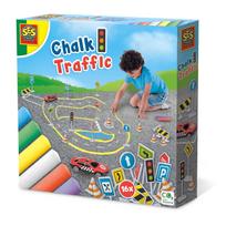 Kreidelės SES Creative Chalk Traffic, įvairių spalvų