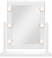 Kosmetinis veidrodis 4Living LED, su apšvietimu, pastatomas, 37 cm x 41 cm, balta sp.